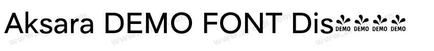 Aksara DEMO FONT Dis字体转换